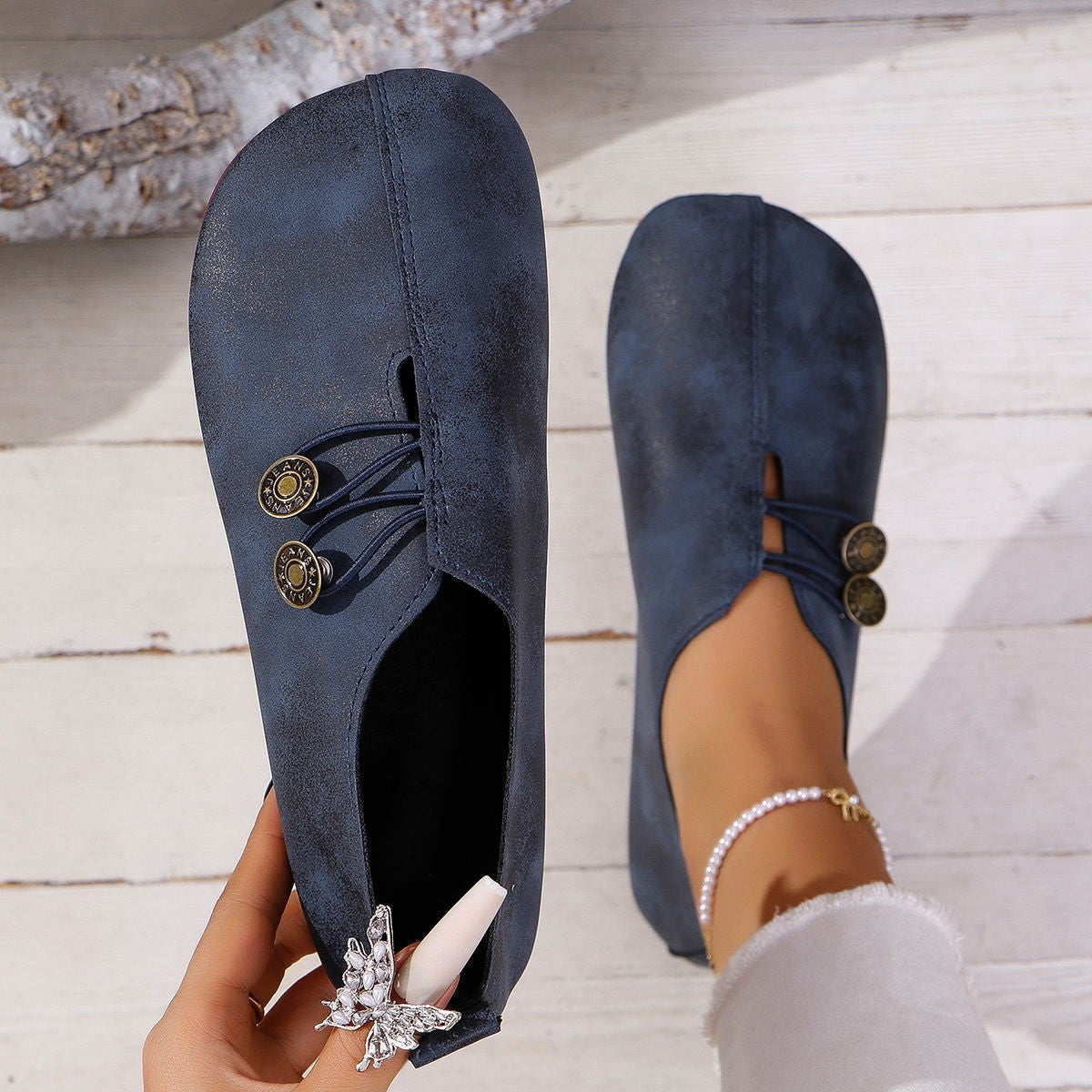 Chaussures d'été basses à enfourcher - Grande taille femme Feroval