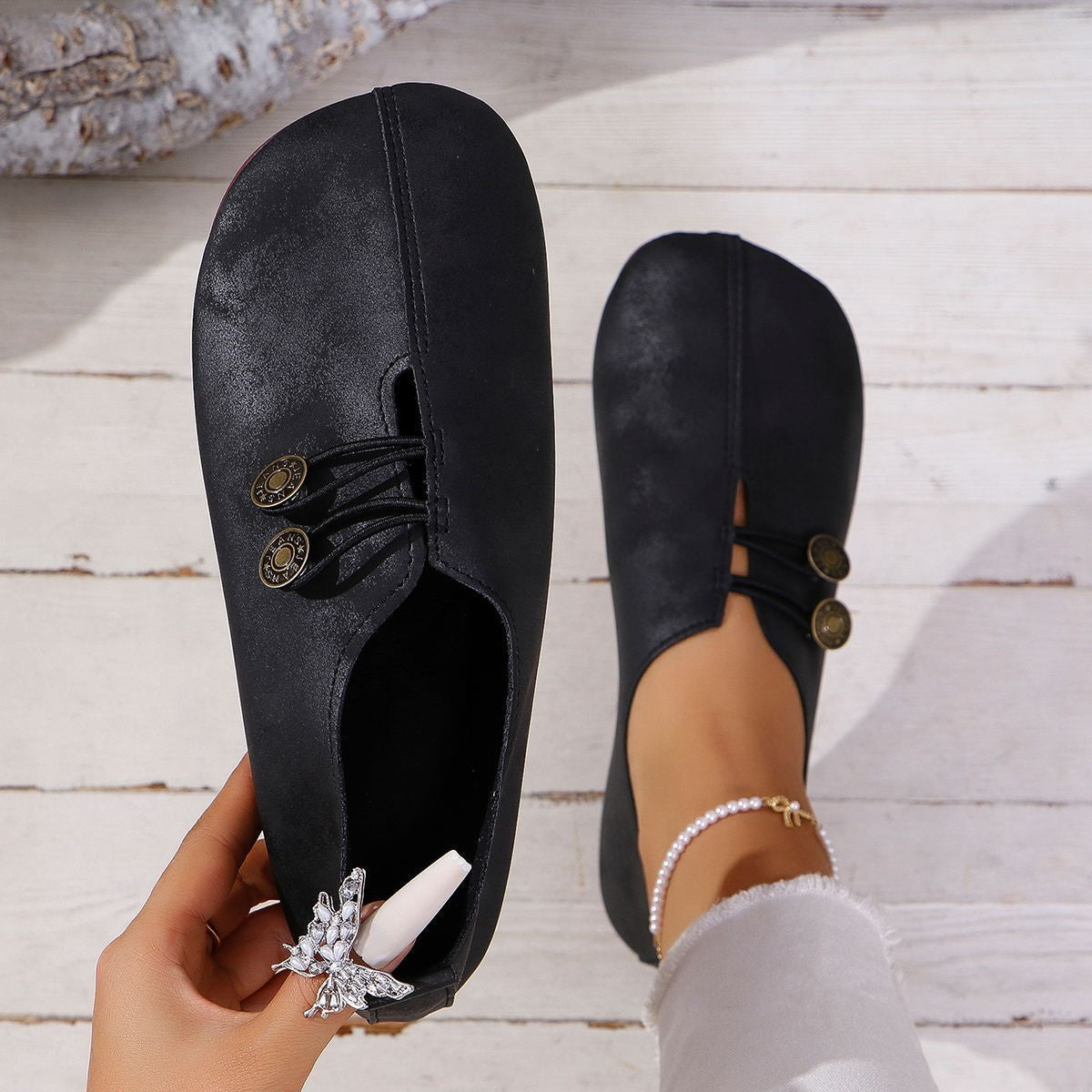 Chaussures d'été basses à enfourcher - Grande taille femme Feroval