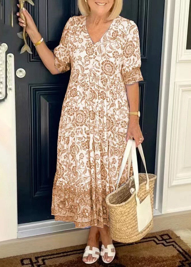 Robe d'été midi élégante pour un look décontracté Feroval