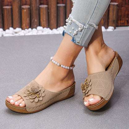 Sandales Compensées Femme à Talon - Mules d'Été
