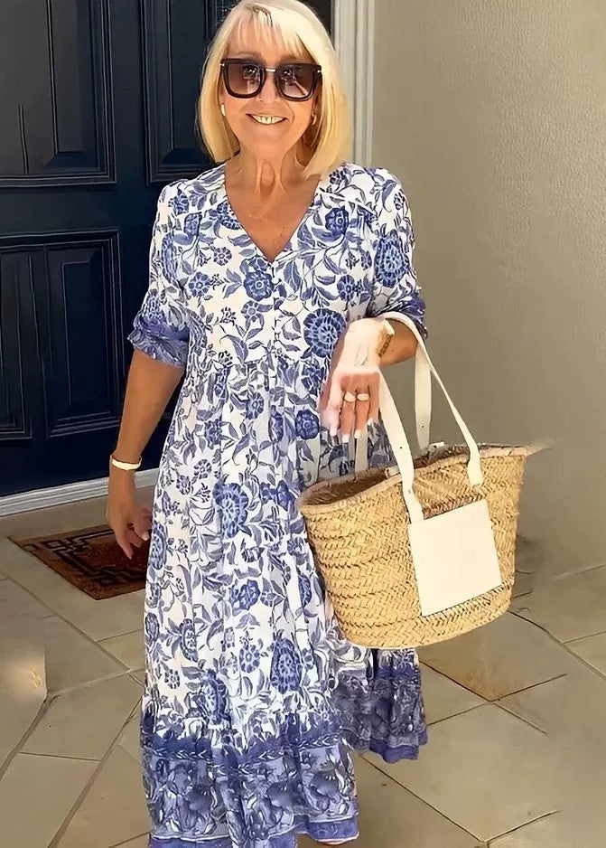 Robe d'été midi élégante pour un look décontracté Feroval