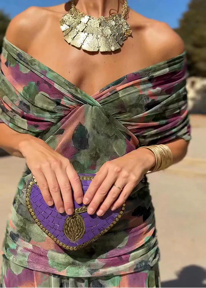 Louise | Robe longue de soirée élégante à col en V