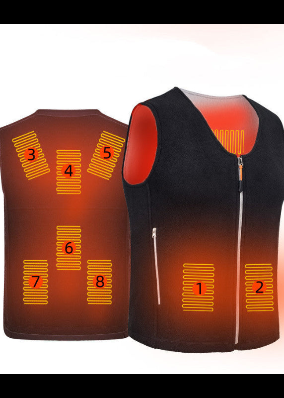 Gilet Chauffant USB Infrarouge - Veste Polaire Longue avec Chauffage Intégré feroval