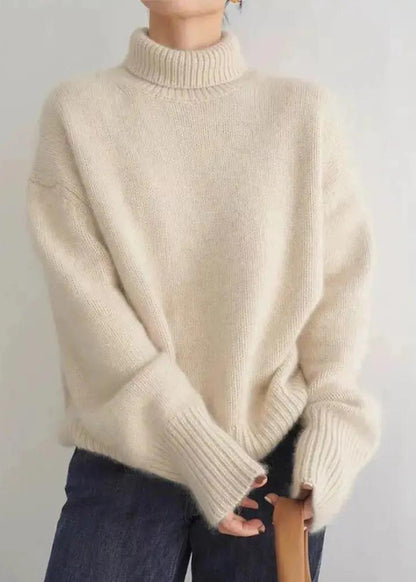 Pull Col Roulé Oversize en Cachemire
