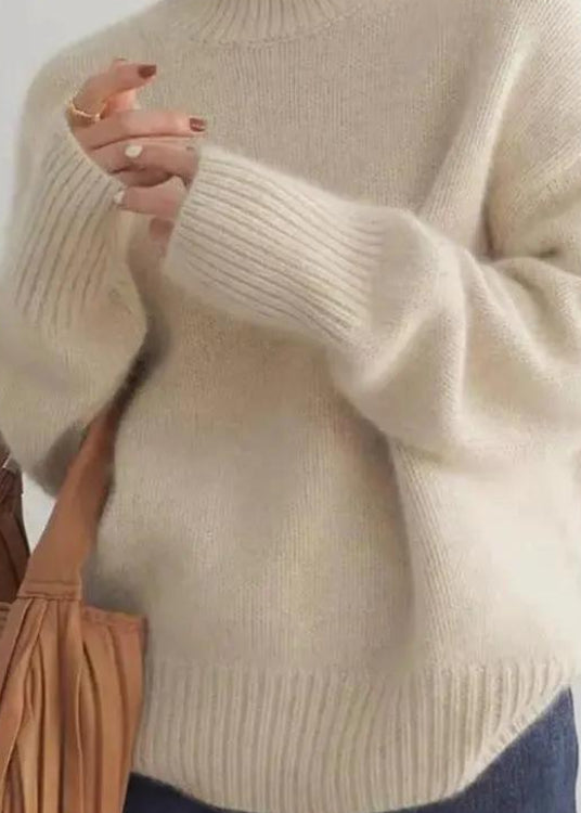 Pull Col Roulé Oversize en Cachemire Feroval