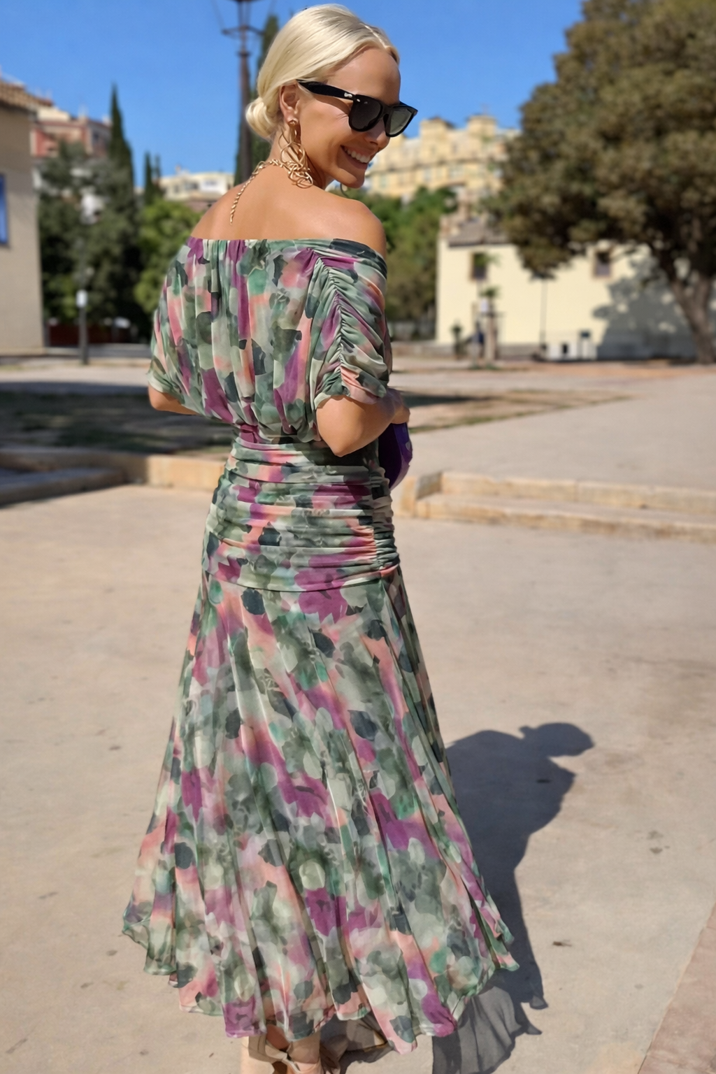 Louise | Robe longue de soirée élégante à col en V