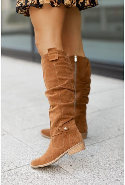 Bottes Élégantes en Suédine - Confort et Style Assurés feroval
