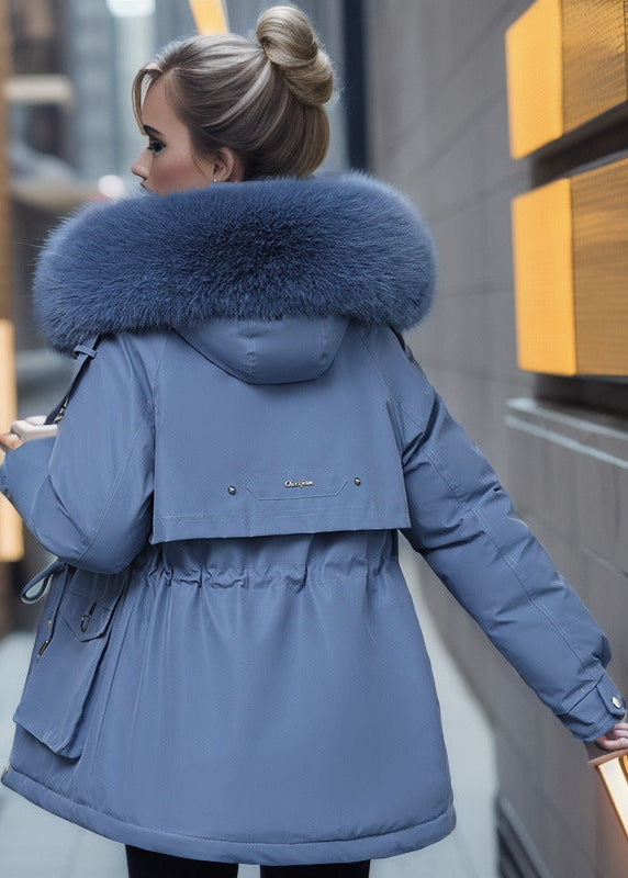 Manteau épais rembourré en velours pour femme - Confort et élégance Feroval
