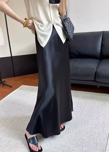 Jupe A-line en satin - Élégance et confort