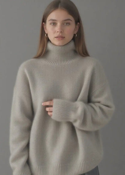 Pull Col Roulé Oversize en Cachemire